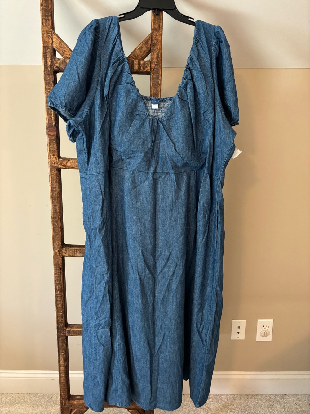 Old Navy Blue Chambray Midi Dress NWT